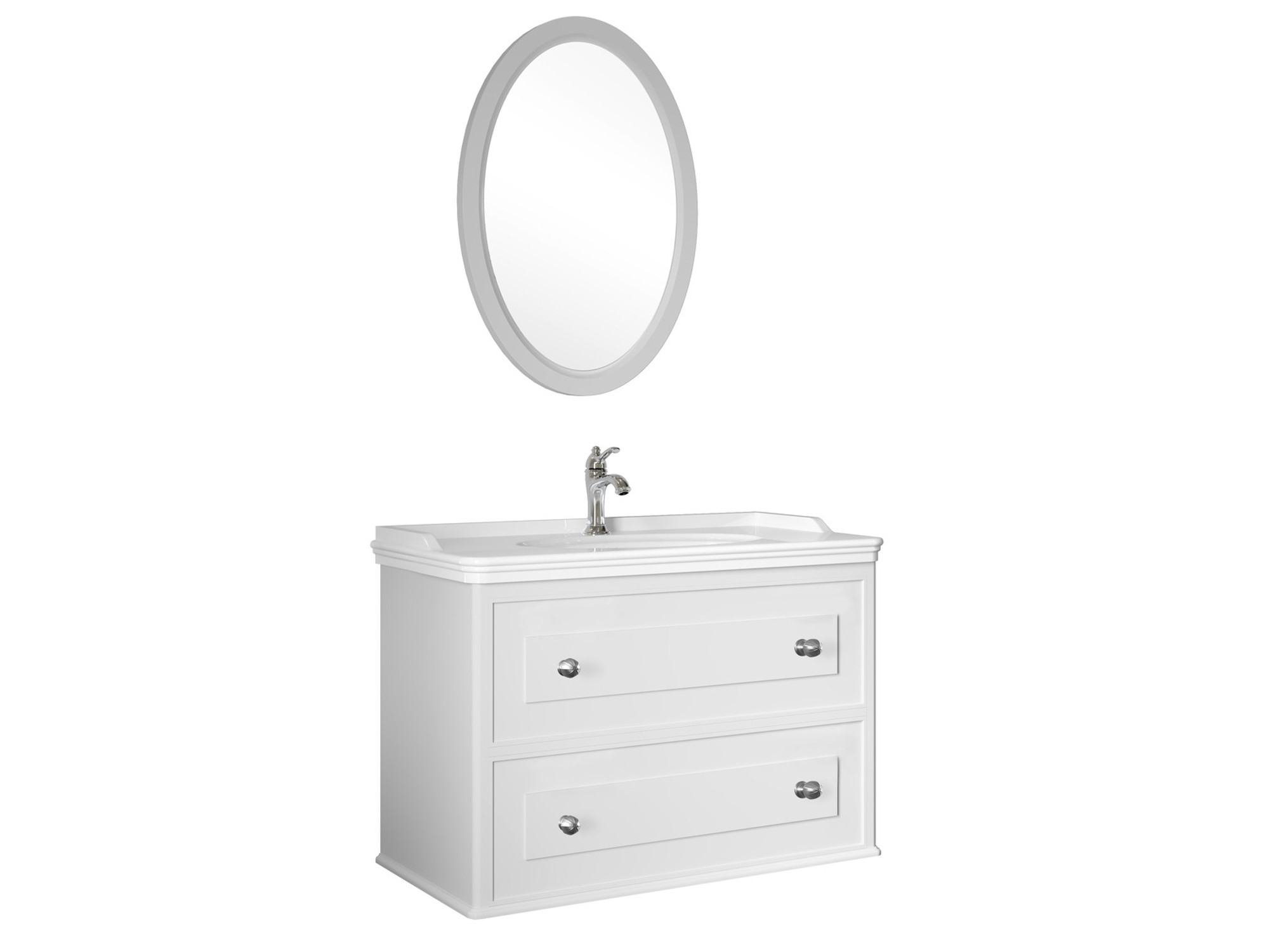 Miro Set Matte White 100 Cm