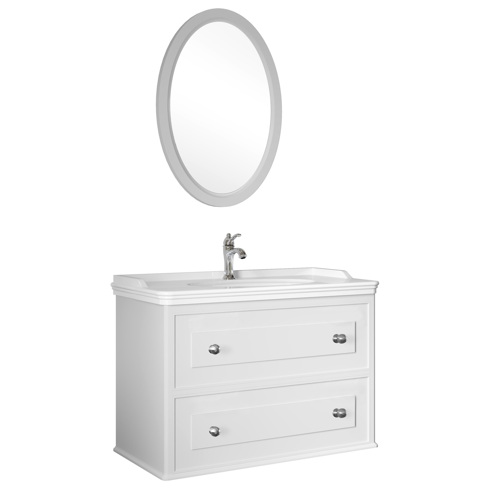 Miro Set Matte White 100 Cm