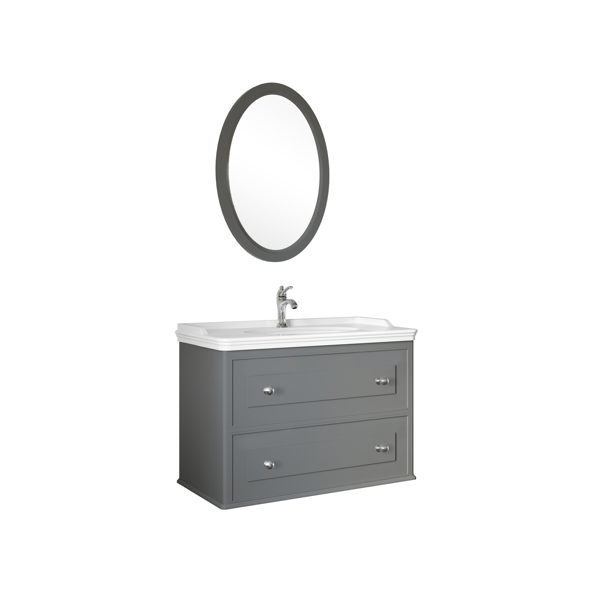 Miro Set Matte Grey 100 Cm