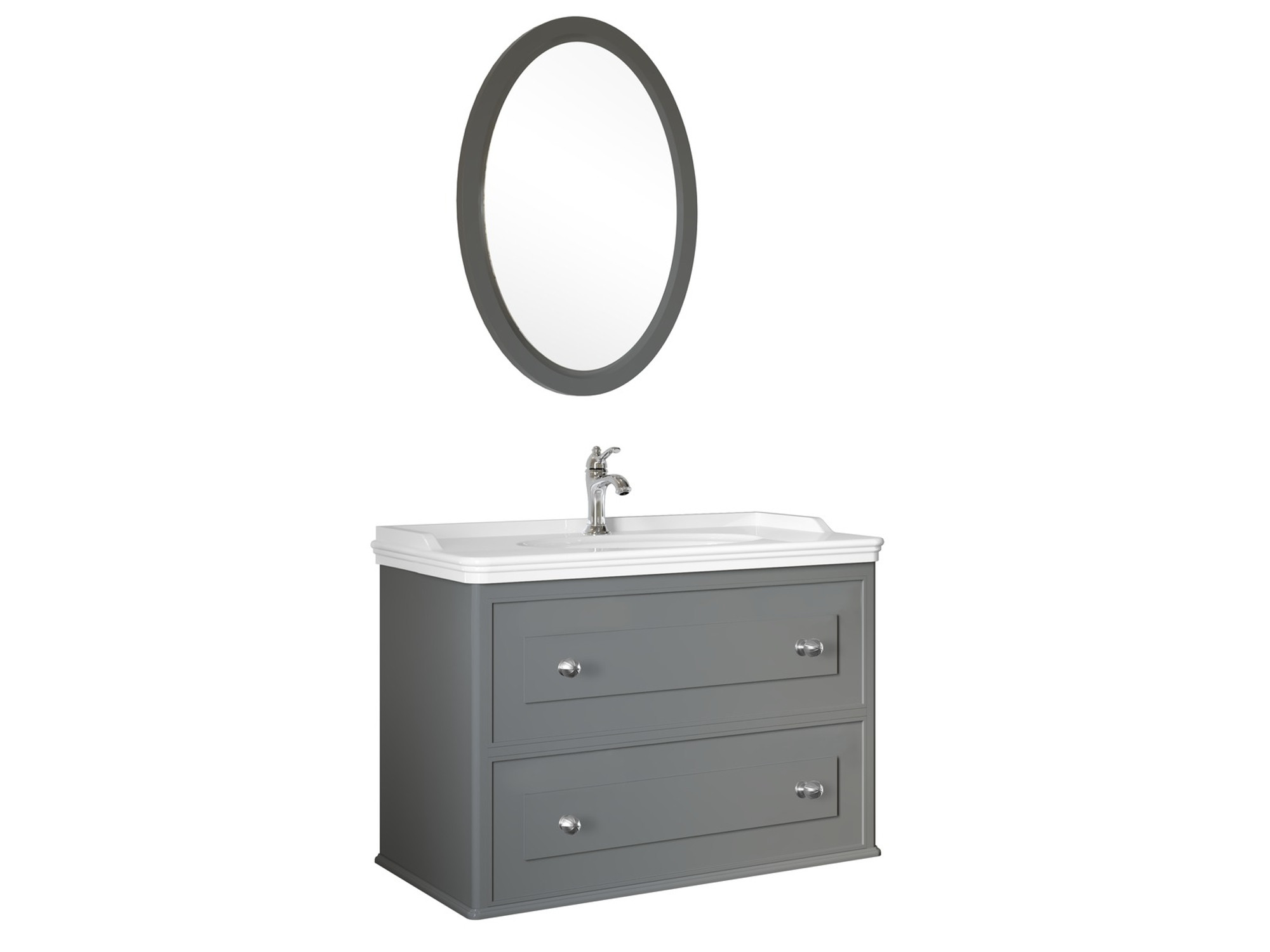 Miro Set Matte Grey 100 Cm