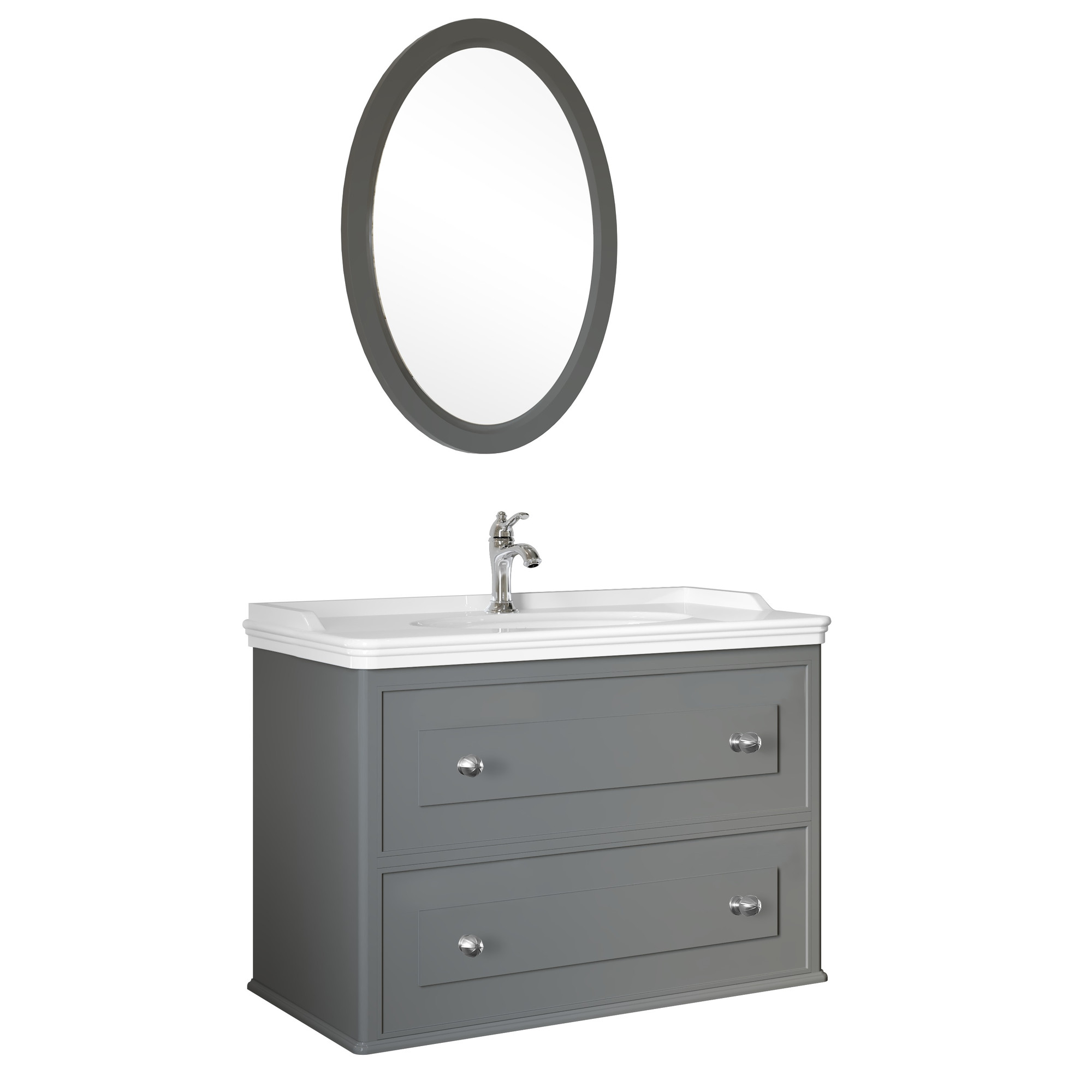 Miro Set Matte Grey 100 Cm