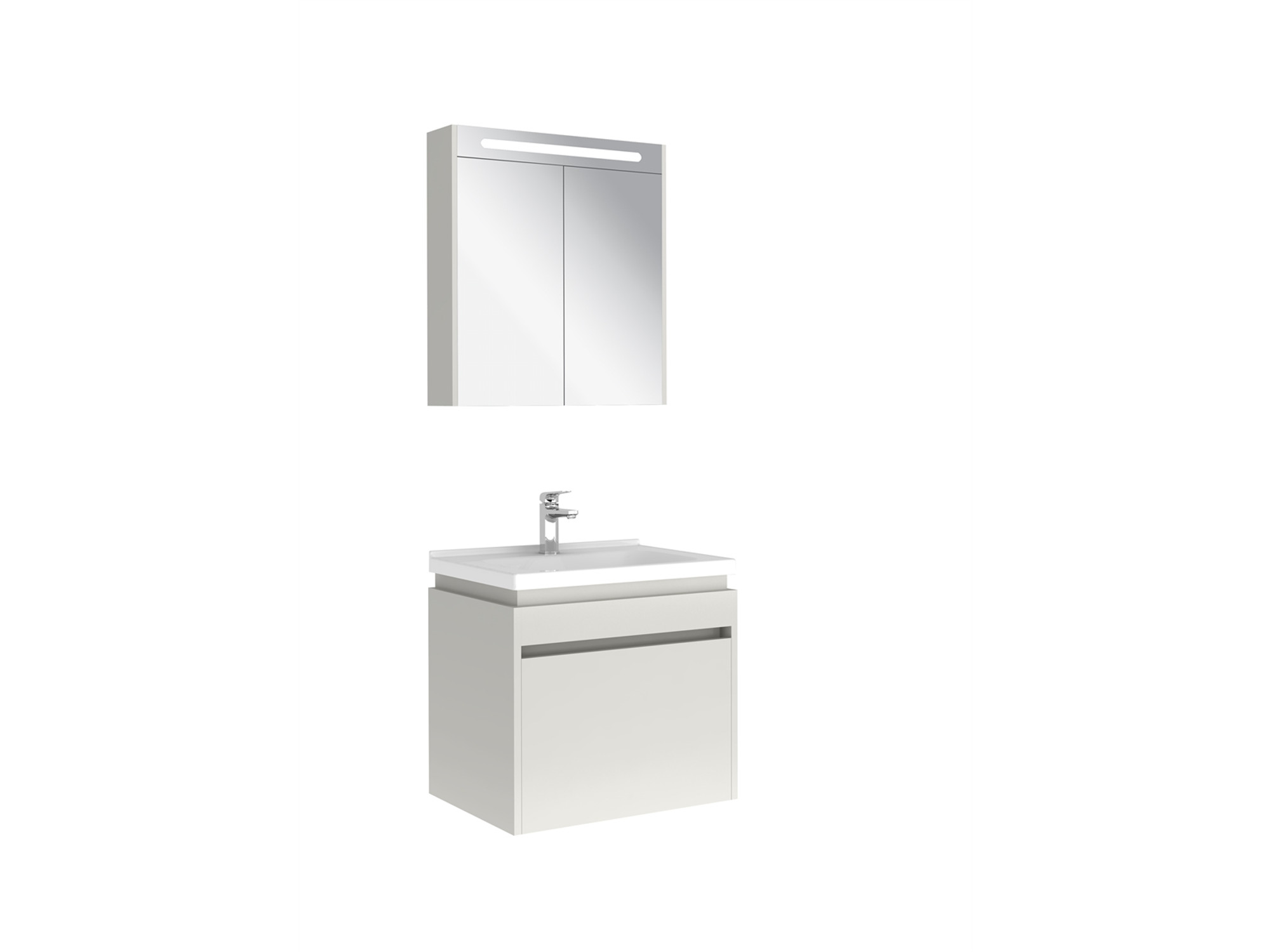 Idea 2.0 Tek Çekmeceli Set Parlak Beyaz 65 Cm