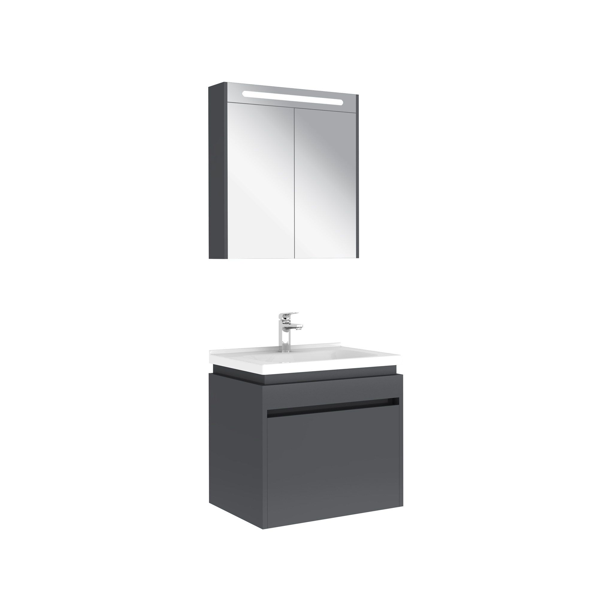 Idea 2.0 Single Drawer Set Glossy Anthracite 65 Cm