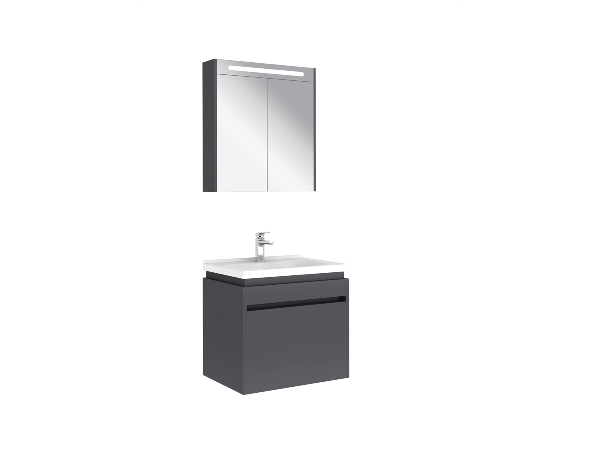 Idea 2.0 Single Drawer Set Glossy Anthracite 65 Cm
