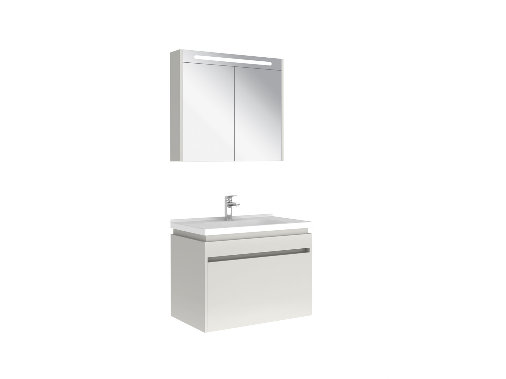 Idea 2.0 Tek Çekmeceli Set Parlak Beyaz 80 Cm