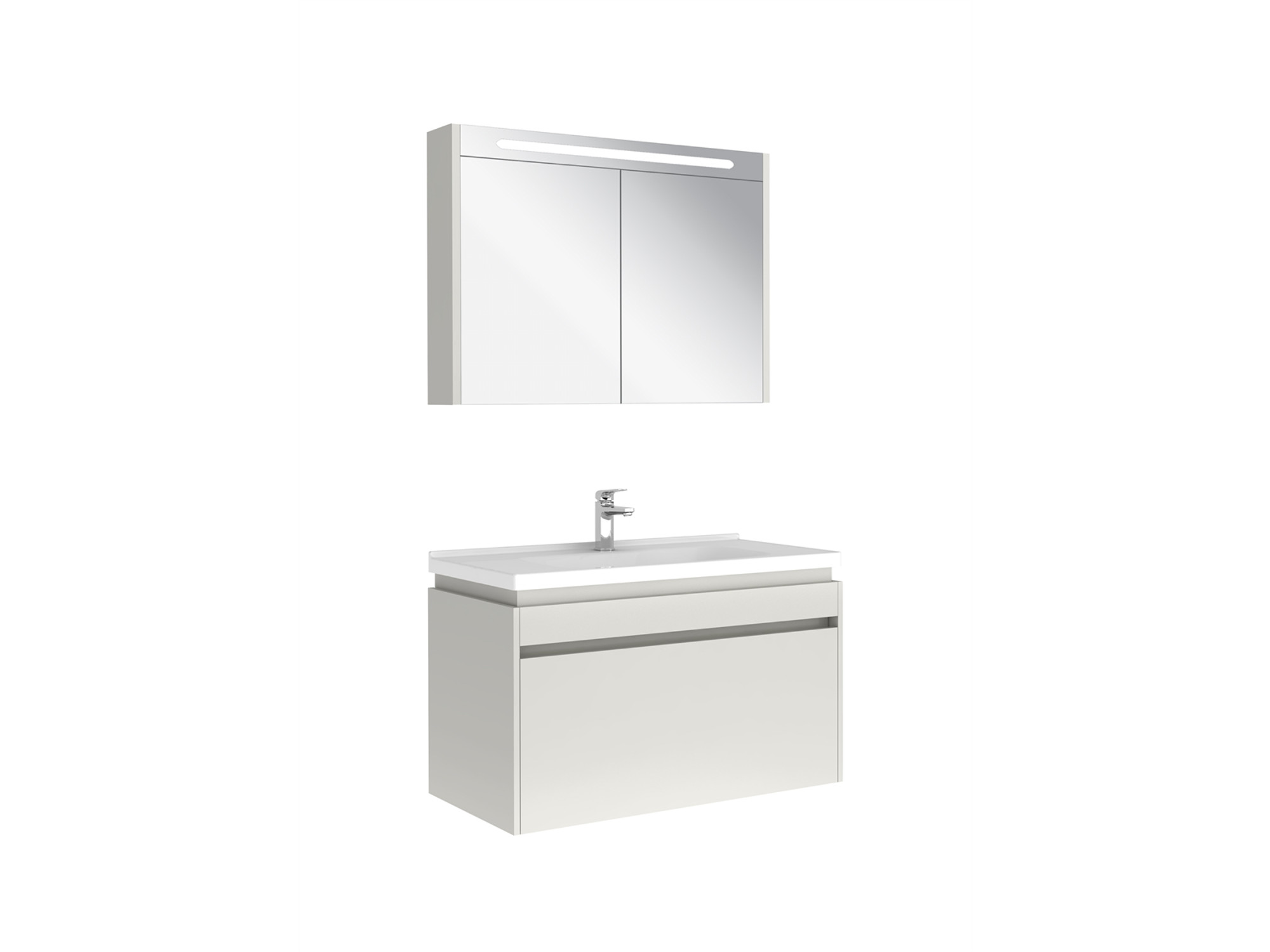 Idea 2.0 Tek Çekmeceli Set Parlak Beyaz 100 Cm