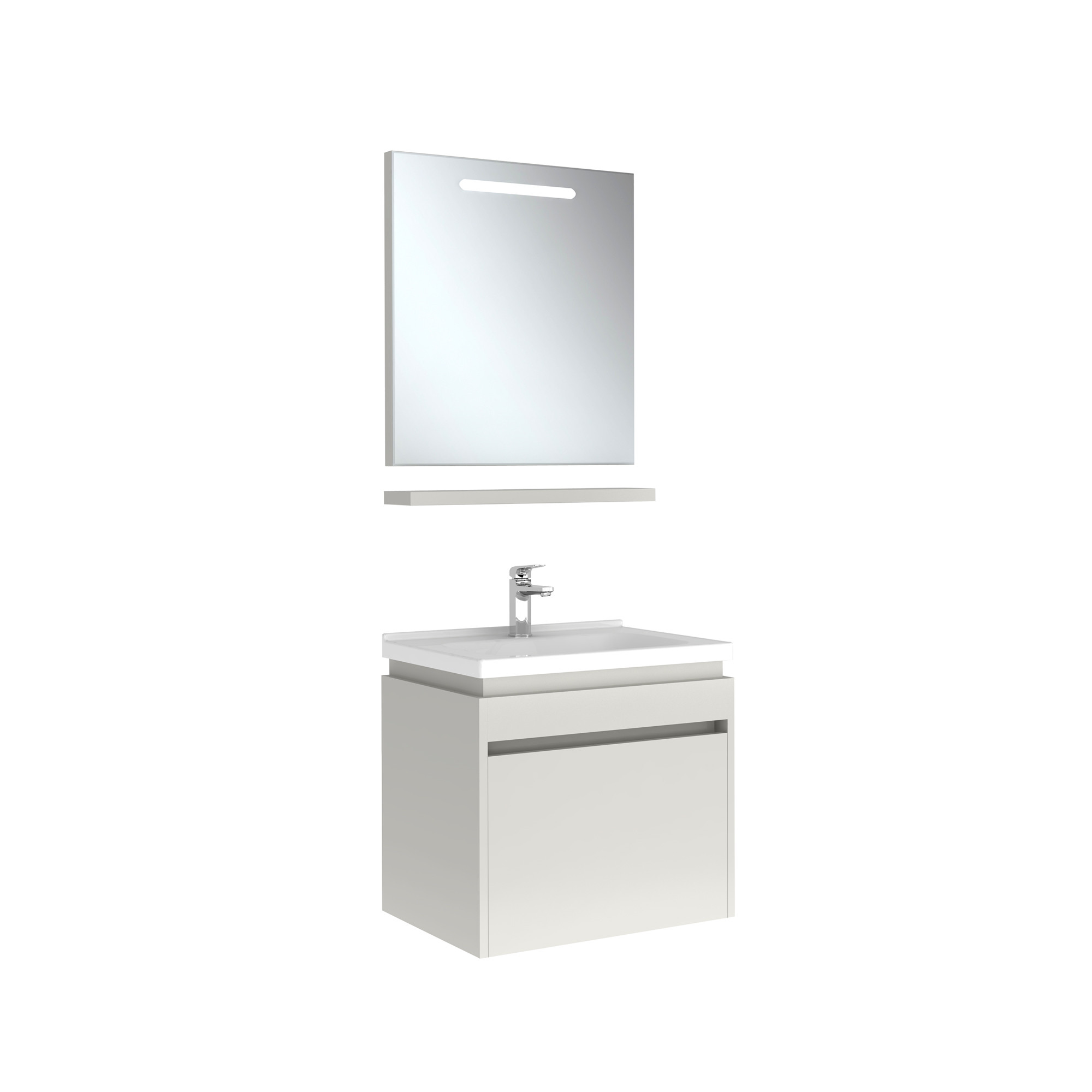 Idea 2.0 Tek Çekmeceli Set Parlak Beyaz 65 Cm