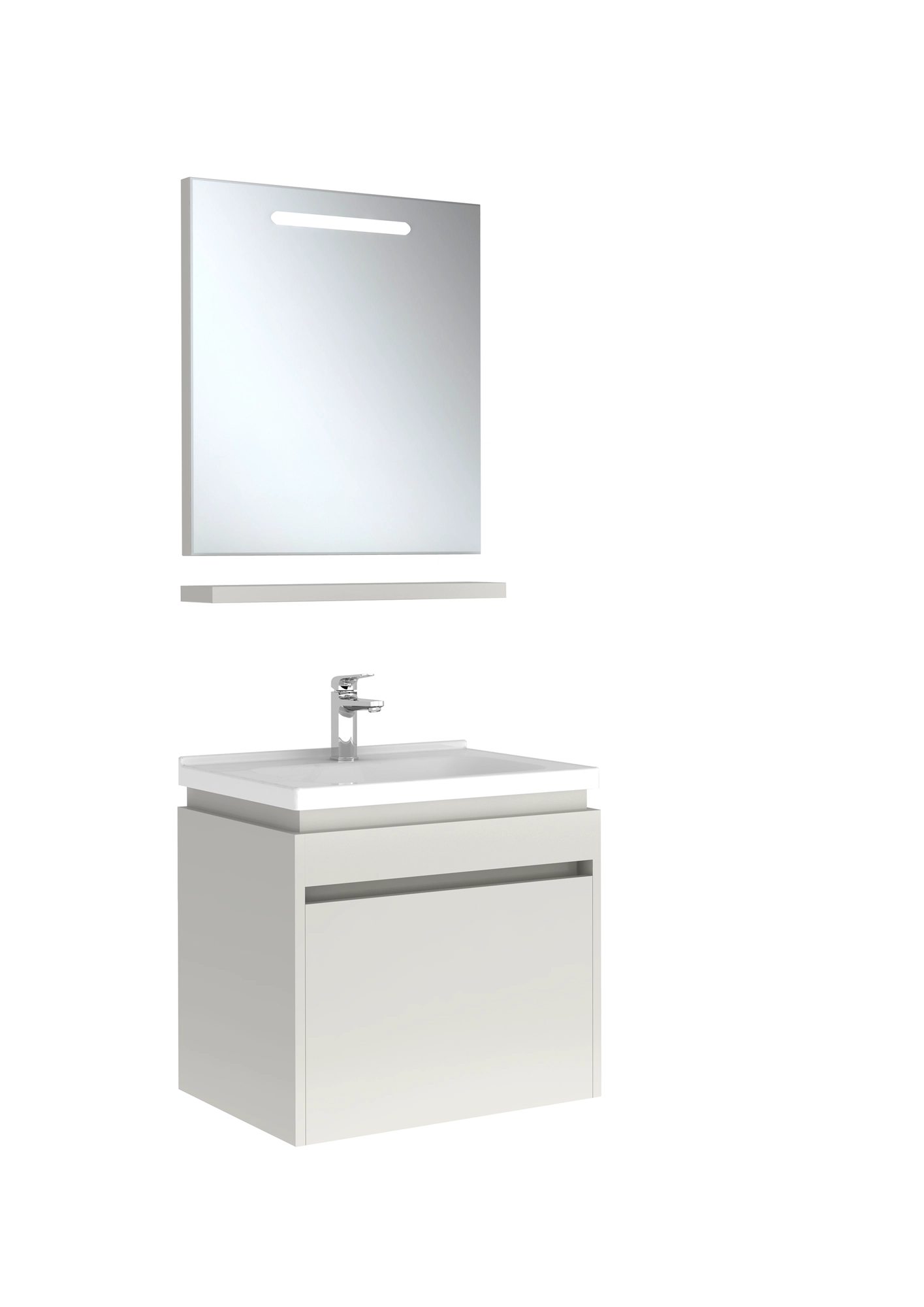 Idea 2.0 Tek Çekmeceli Set Parlak Beyaz 65 Cm