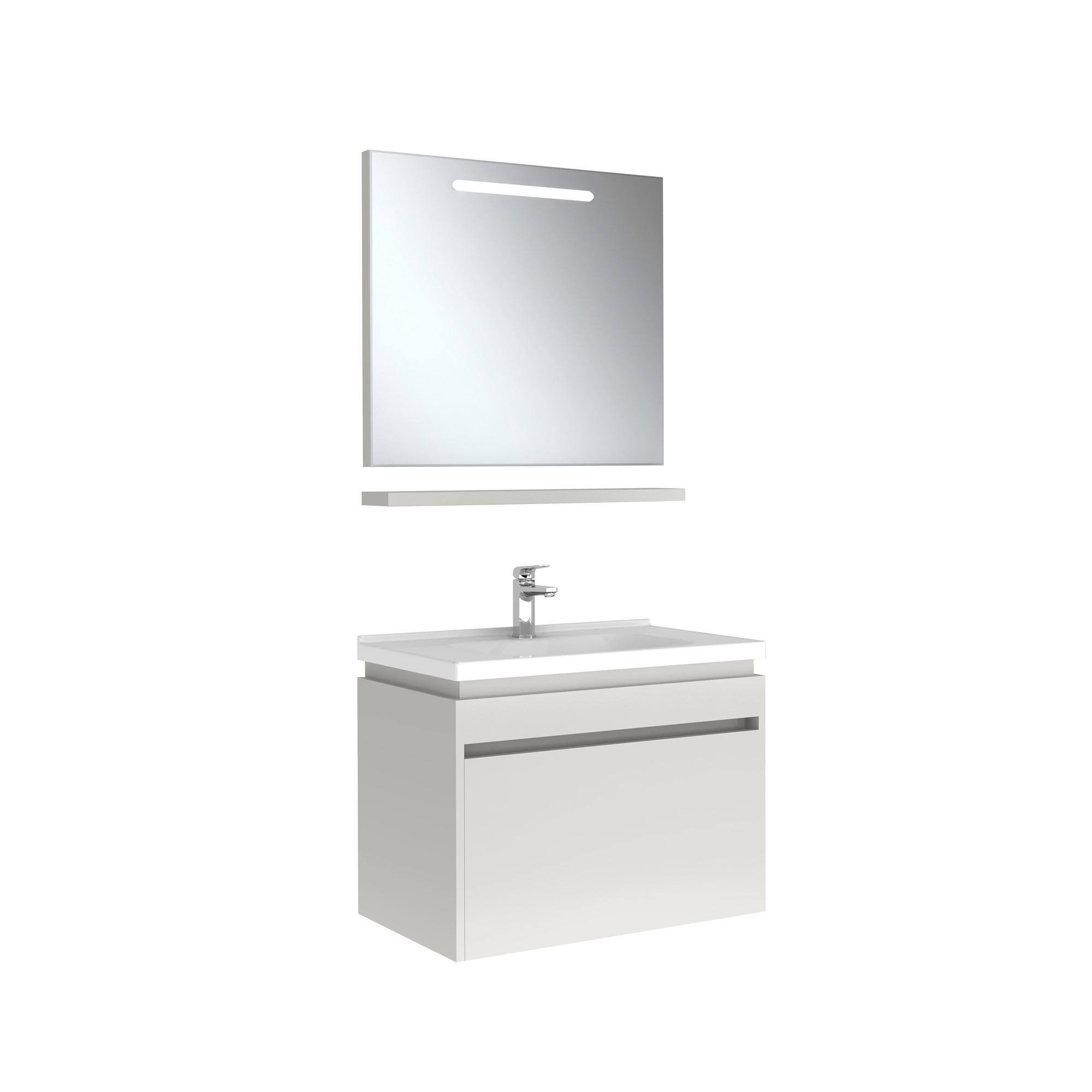 Idea 2.0 Tek Çekmeceli Set Parlak Beyaz 80 Cm