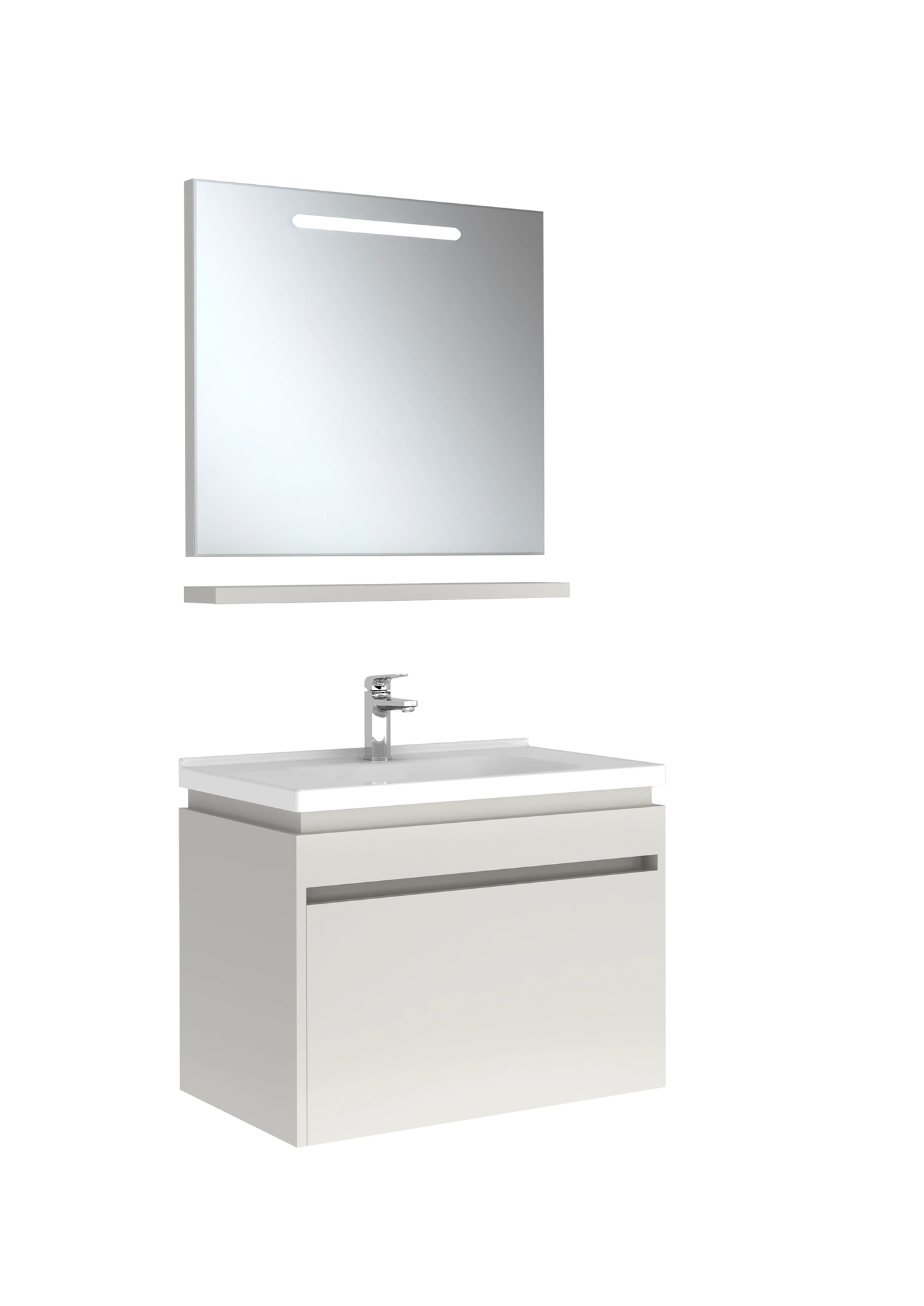 Idea 2.0 Tek Çekmeceli Set Parlak Beyaz 80 Cm