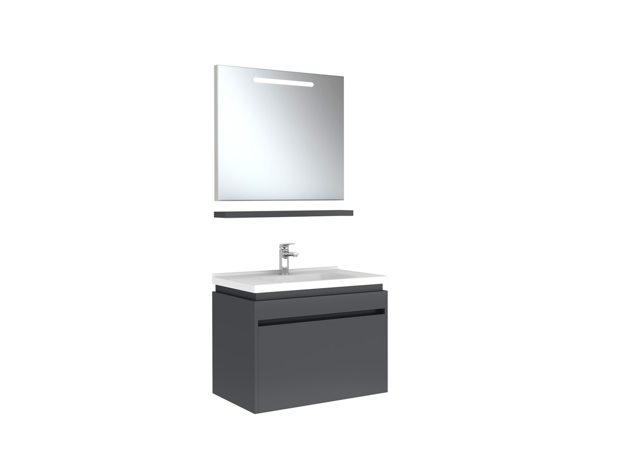 Idea 2.0 Single Drawer Set Glossy Anthracite 80 Cm