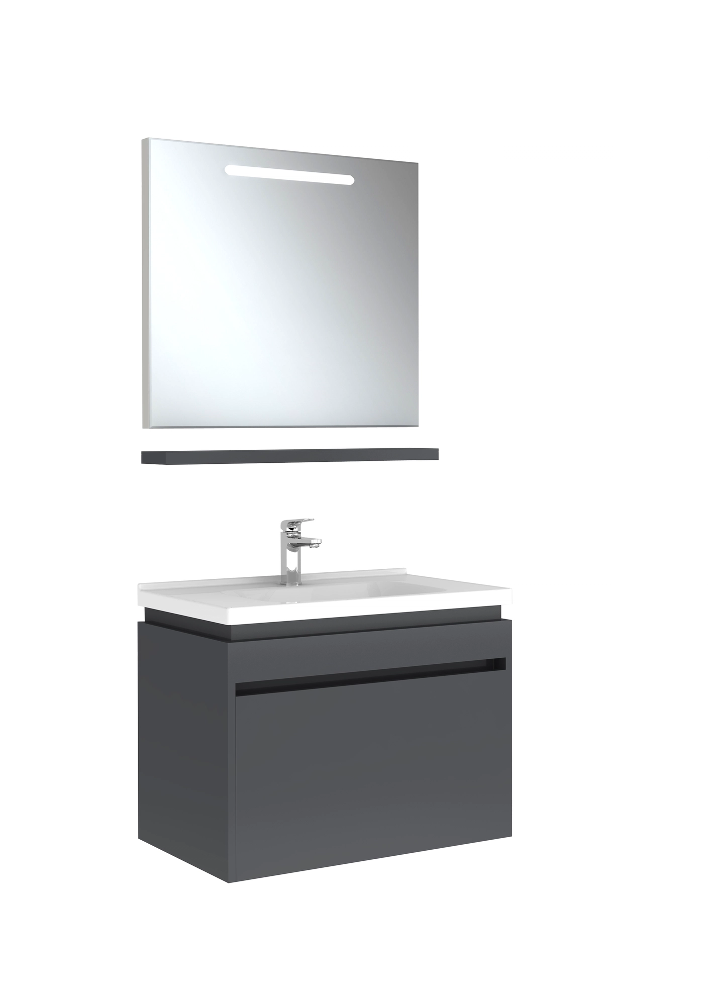 Idea 2.0 Single Drawer Set Glossy Anthracite 80 Cm