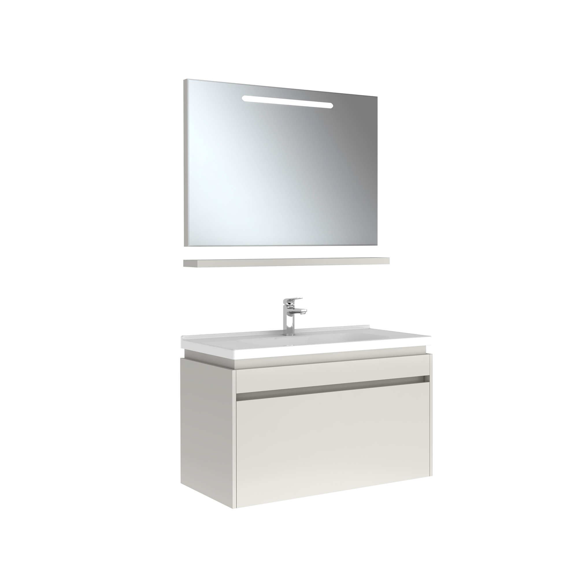 Idea 2.0 Tek Çekmeceli Set Parlak Beyaz 100 Cm