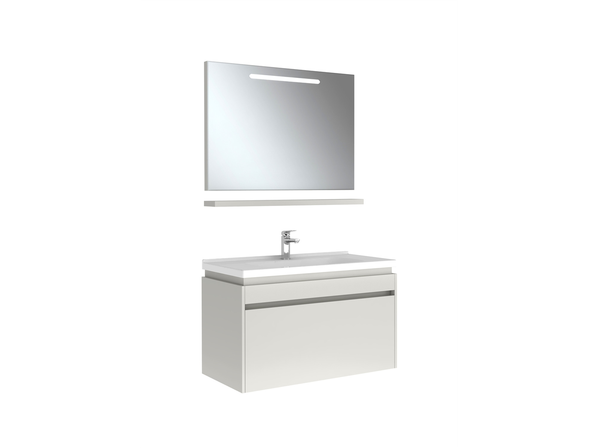 Idea 2.0 Tek Çekmeceli Set Parlak Beyaz 100 Cm