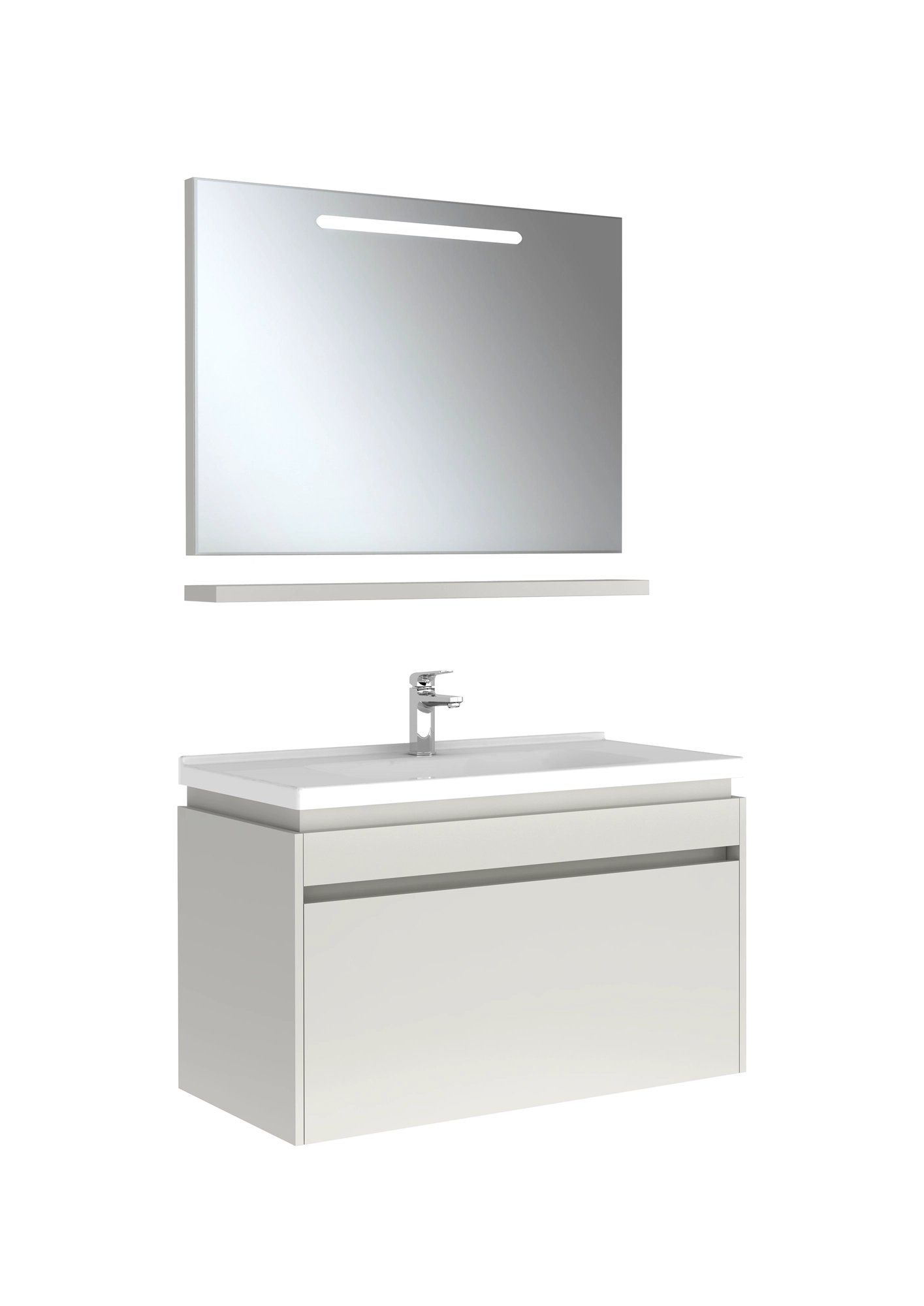 Idea 2.0 Tek Çekmeceli Set Parlak Beyaz 100 Cm