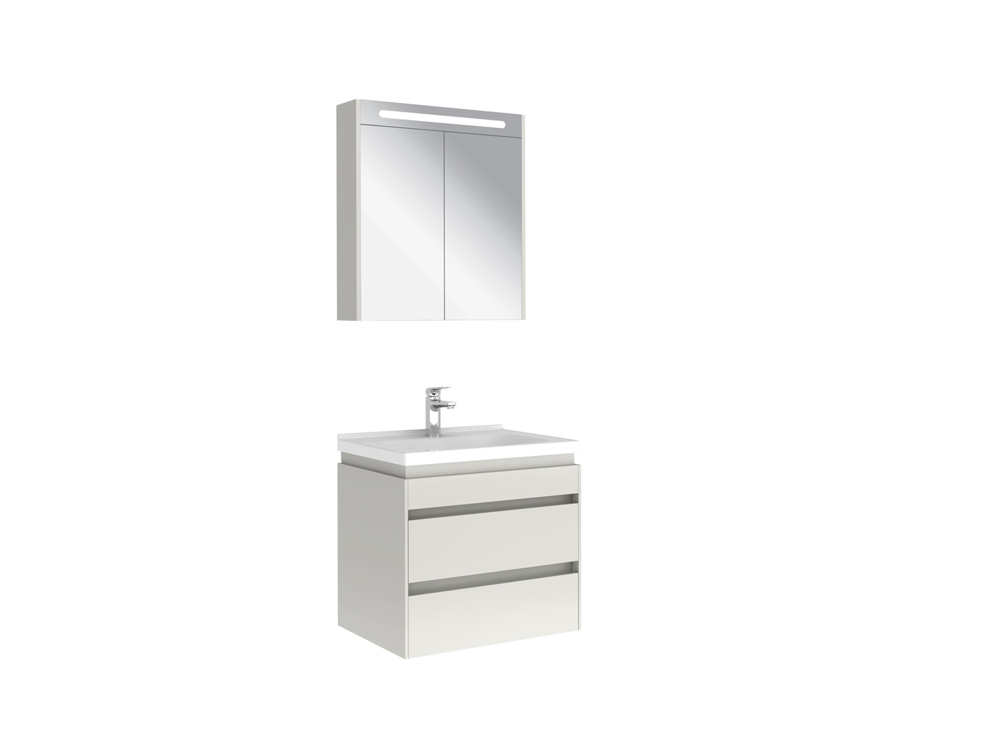 Idea 2.0 Two Drawers Set Glossy White 65 Cm