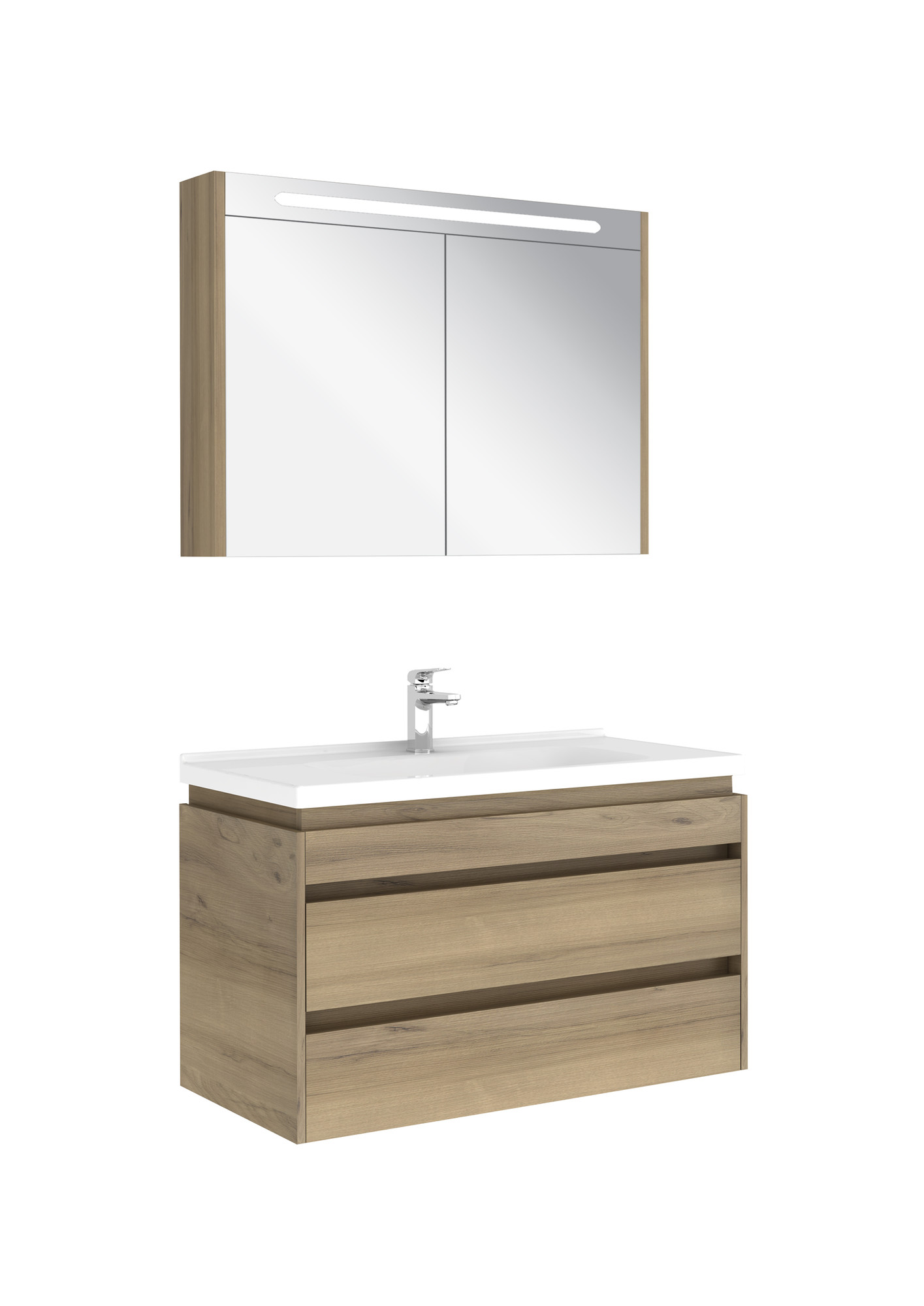 Idea 2.0 Çift Çekmeceli Set Pasific A 100 Cm