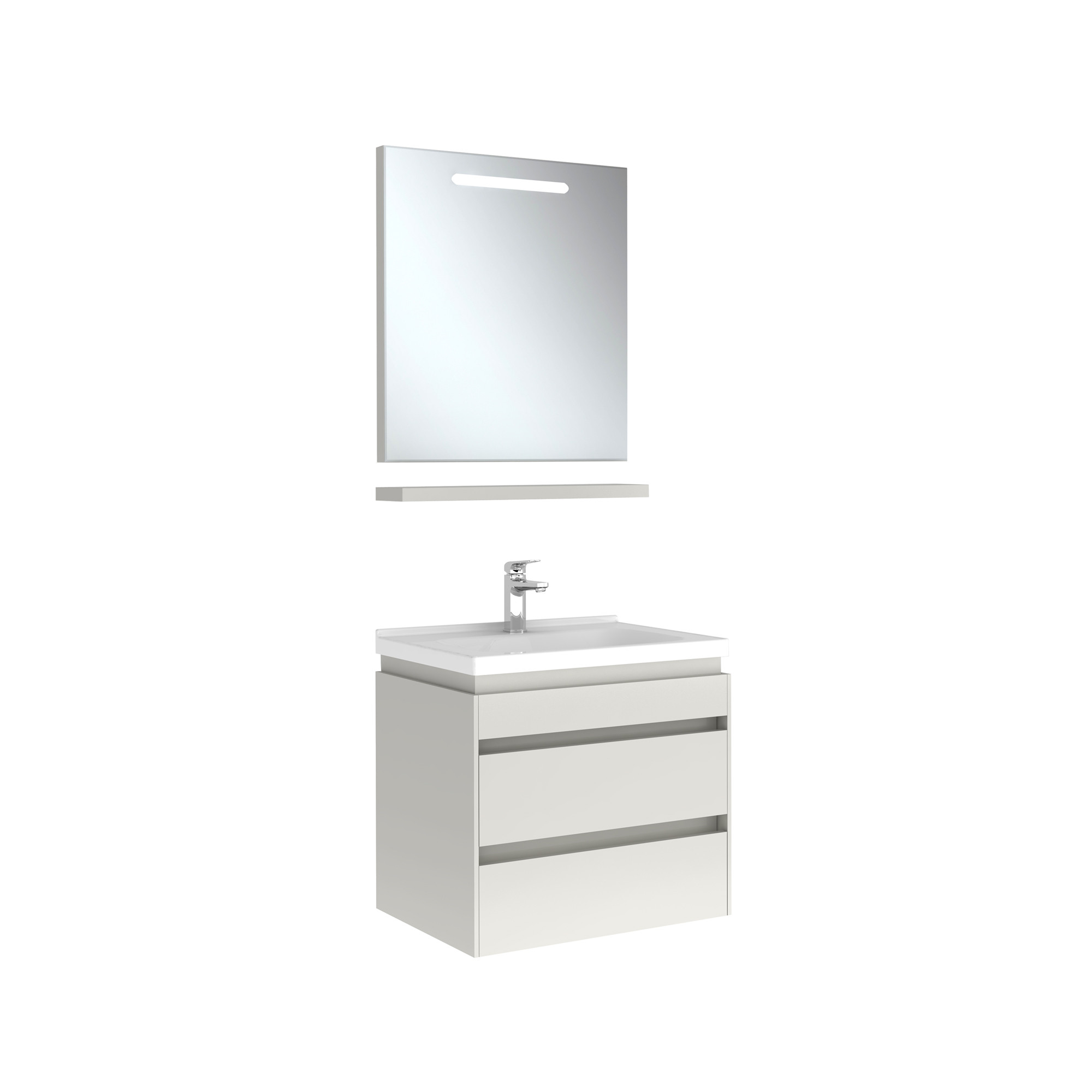 Idea 2.0 Two Drawers Set Glossy White 65 Cm
