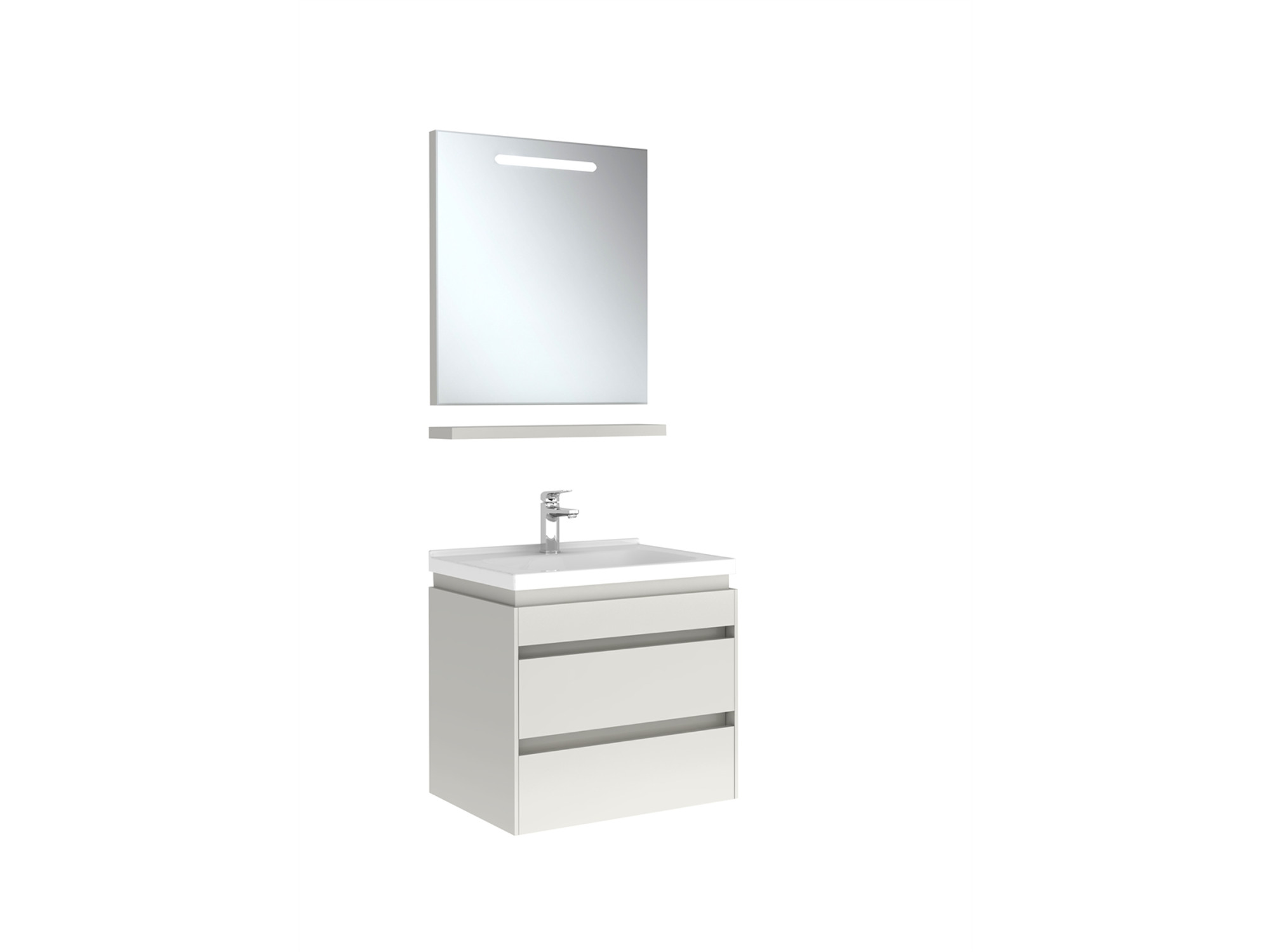 Idea 2.0 Two Drawers Set Glossy White 65 Cm