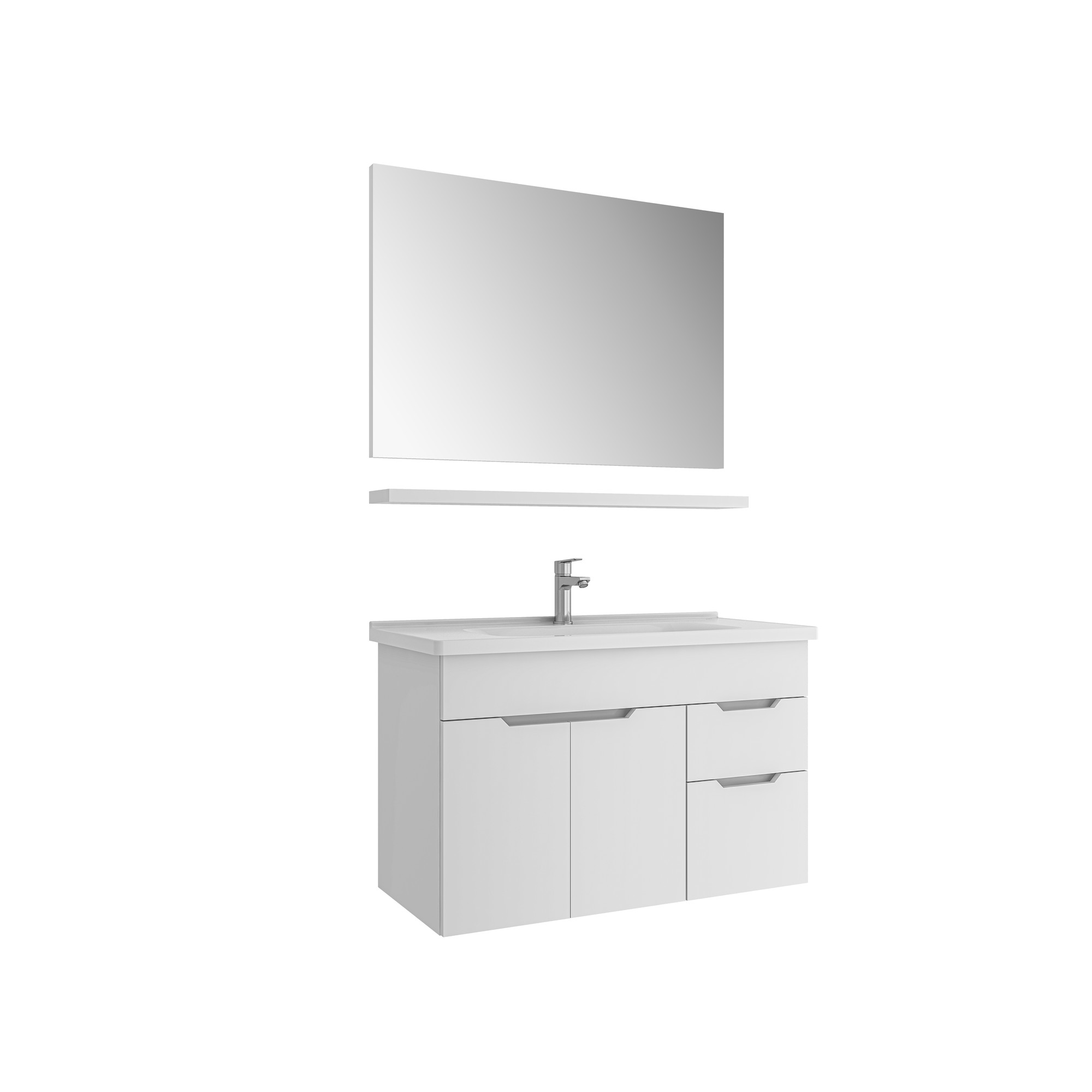 Stora Set Parlak Beyaz 100 Cm