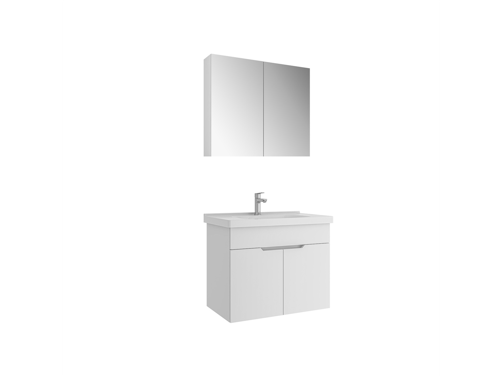 Stora Set Parlak Beyaz 80 Cm