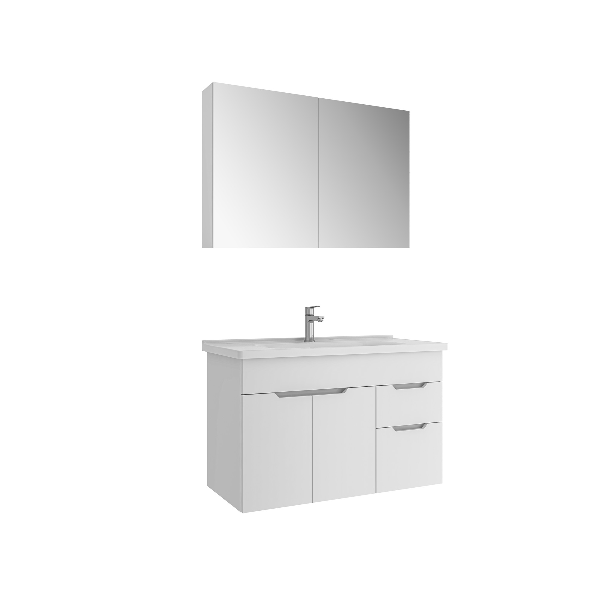 Stora Set Parlak Beyaz 100 Cm
