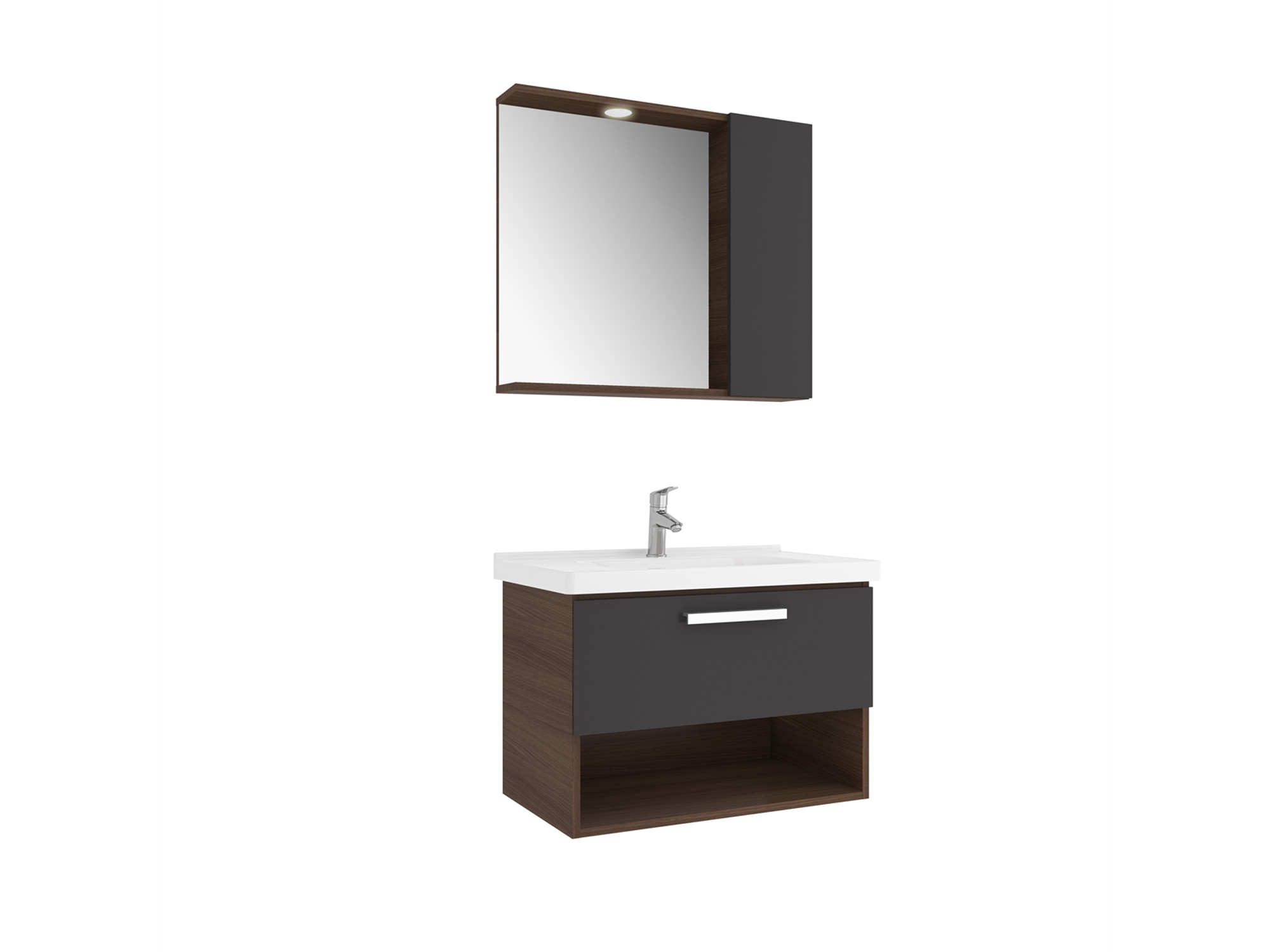Trevi Set Antrasit/Ceviz 80 Cm