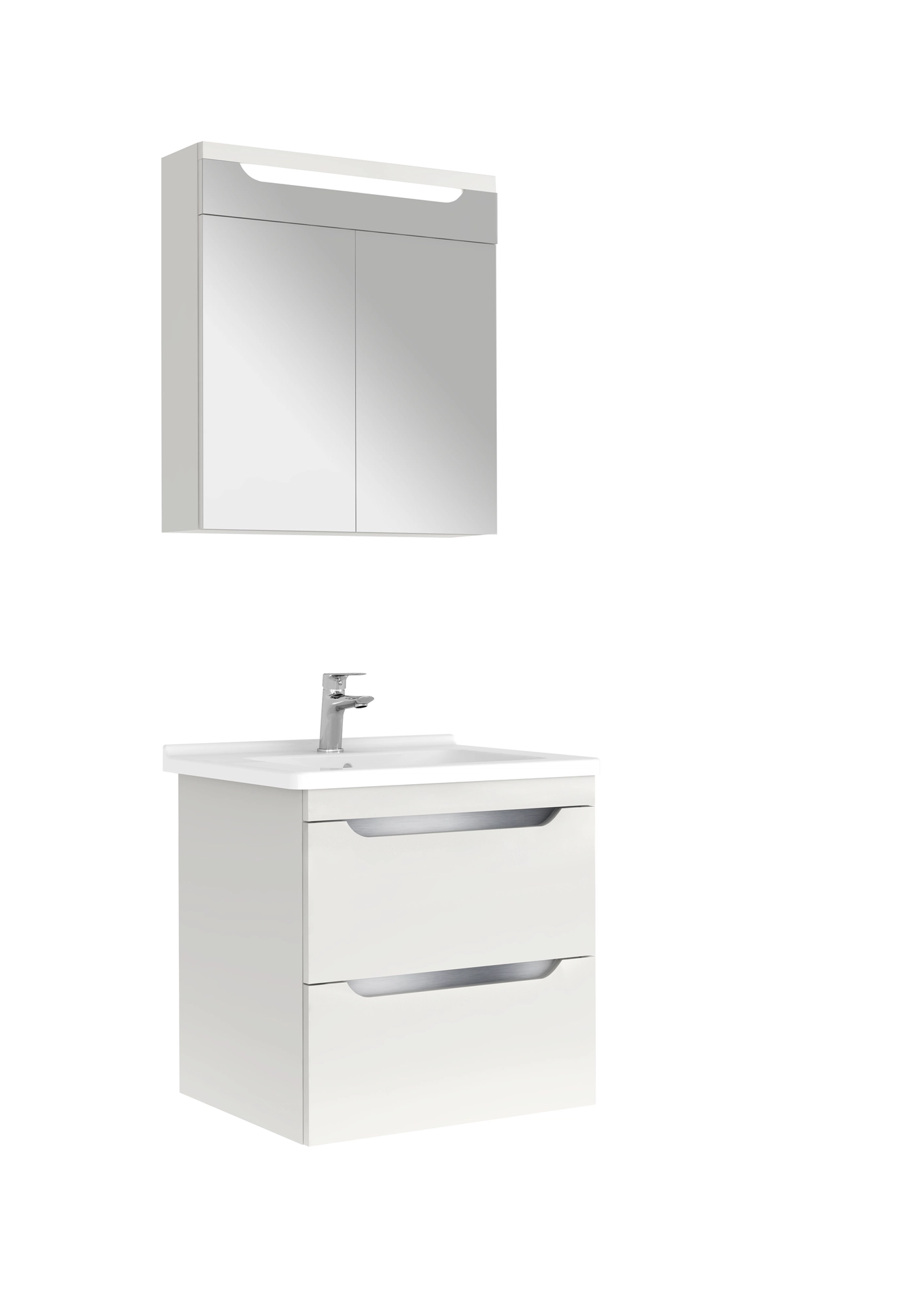 Casilla Set Matte Grey 65 Cm