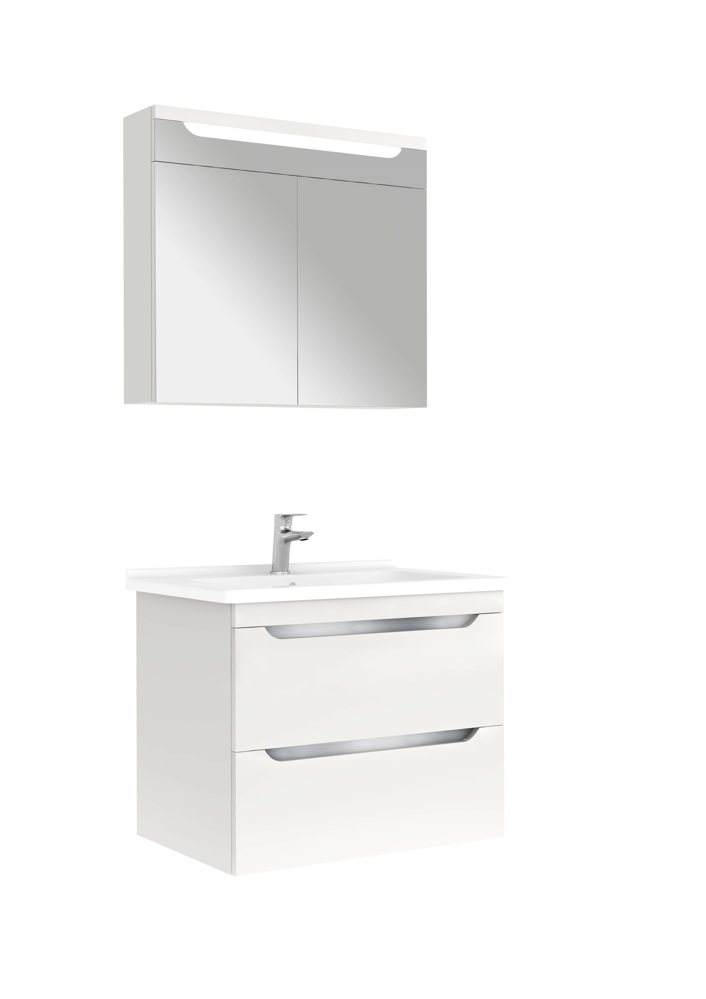 Casilla Set Matte Grey 80 Cm