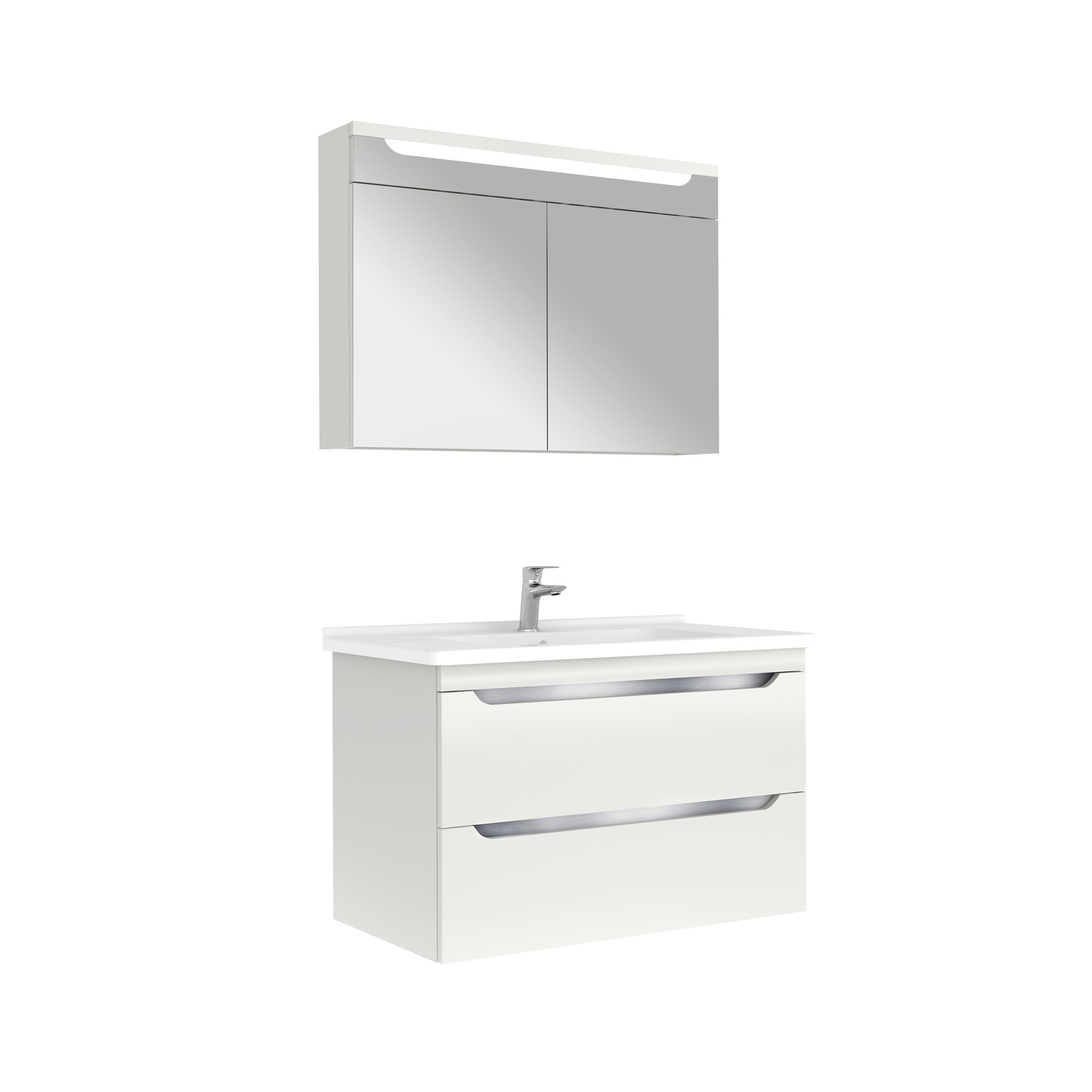 Casilla Set Matte Grey 100 Cm