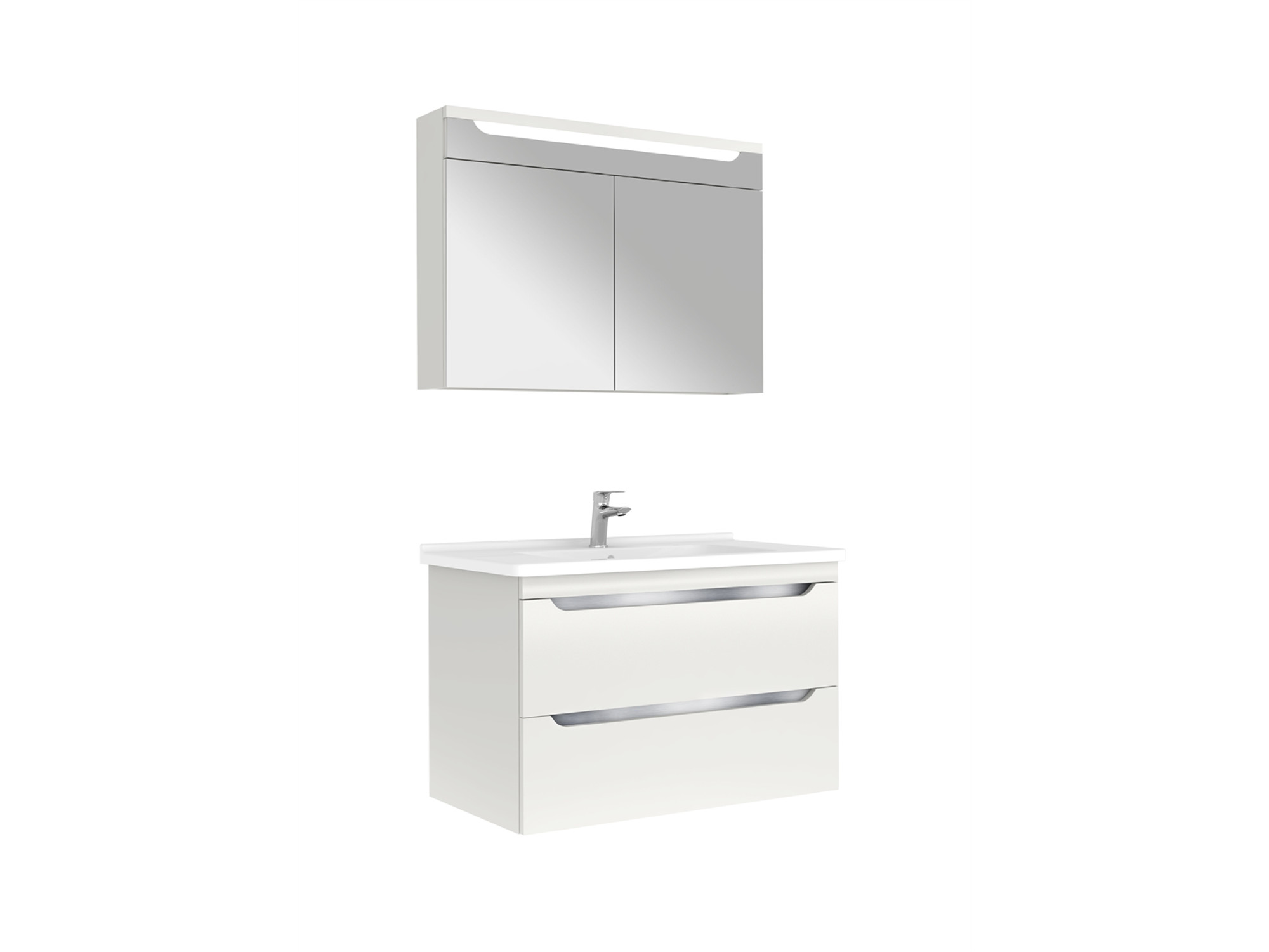 Casilla Set Matte Grey 100 Cm