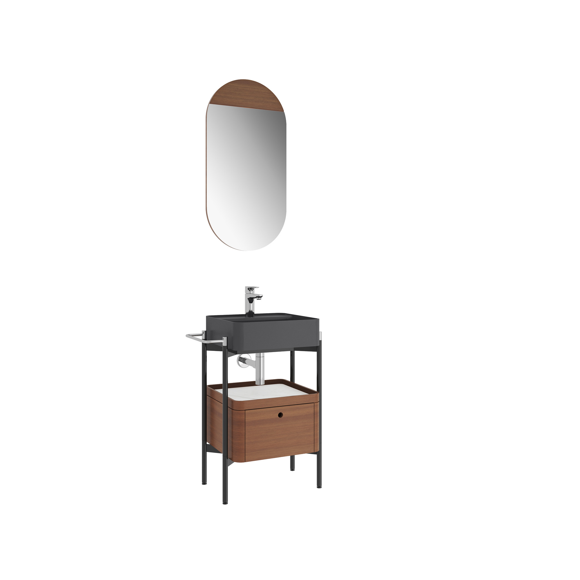 Icon 2.0 Set Antrasit Kare Lavabolu